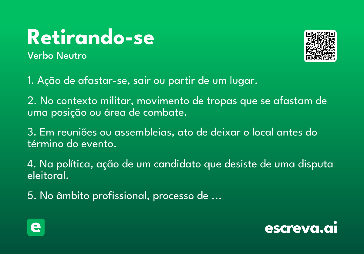 retirando-se