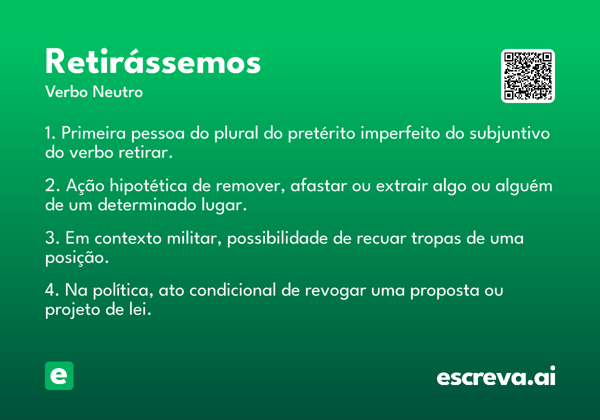 retirássemos