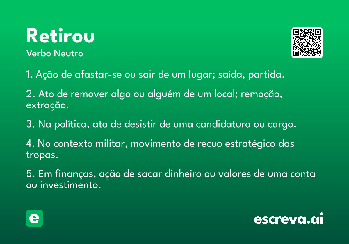 retirou