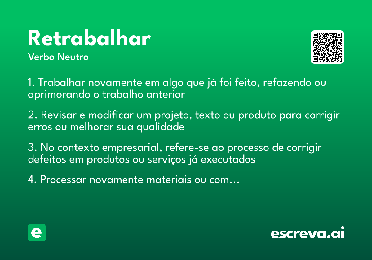 retrabalhar