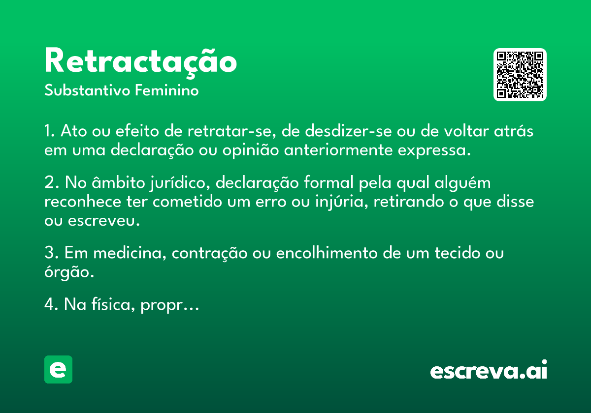 retractação