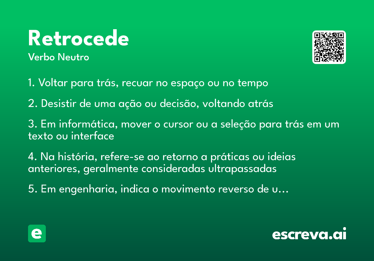retrocede