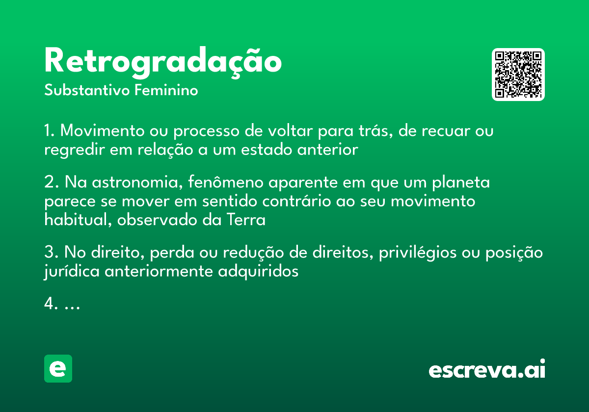 retrogradação