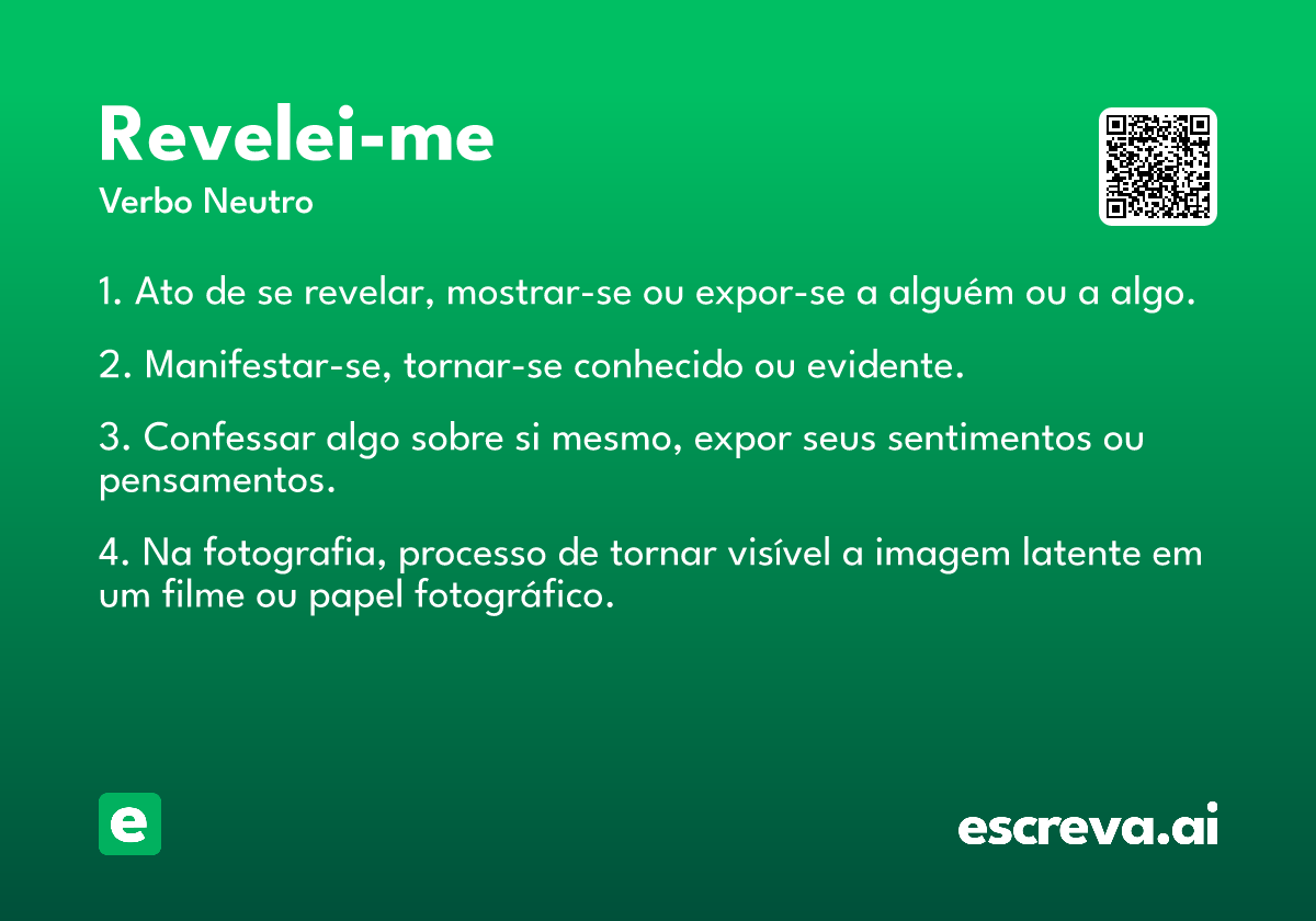 revelei-me