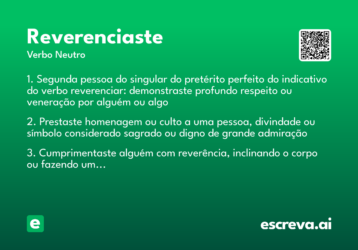 reverenciaste