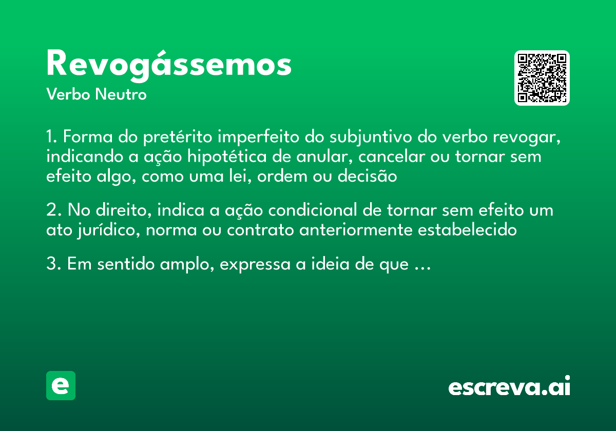 revogássemos