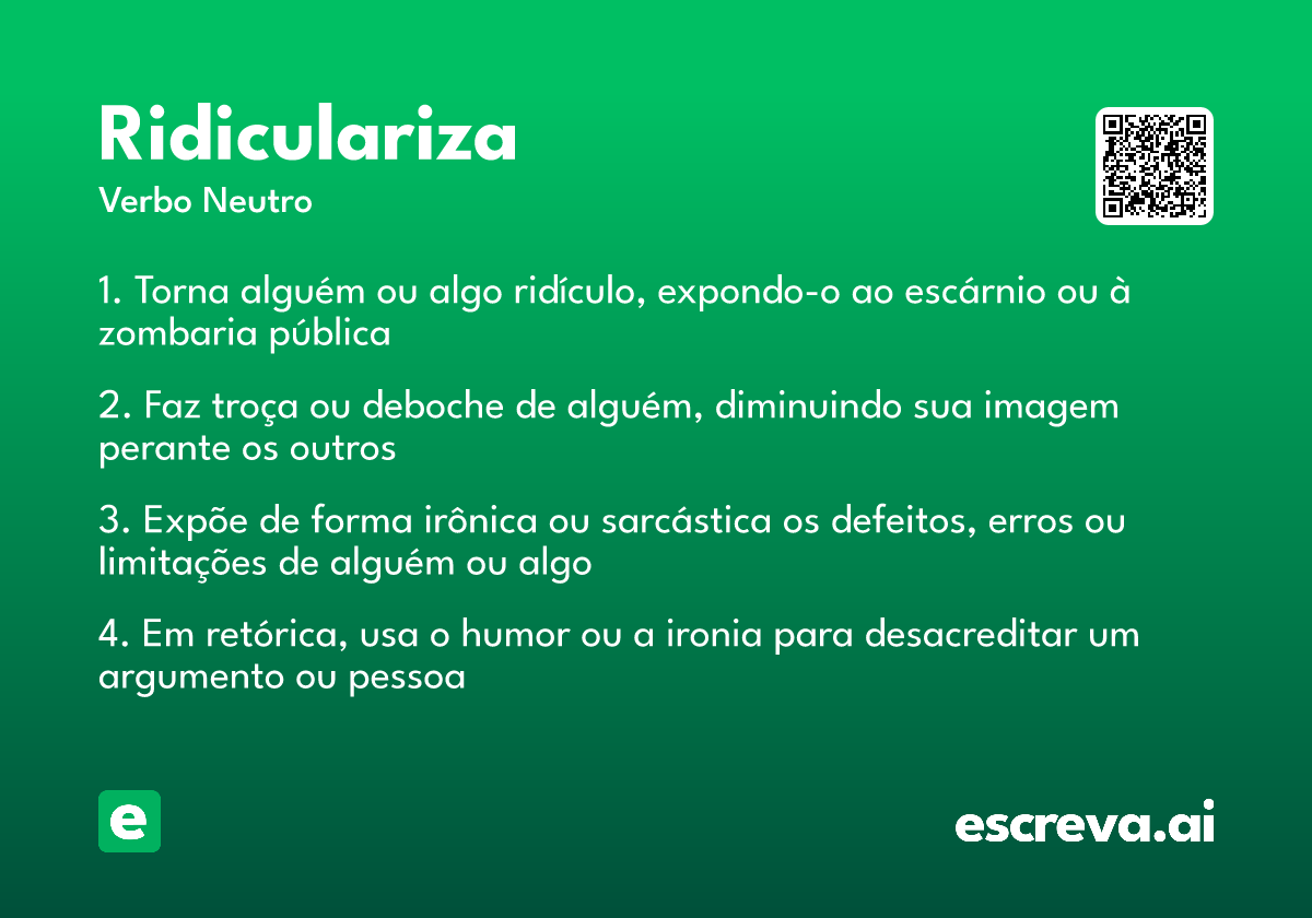 ridiculariza