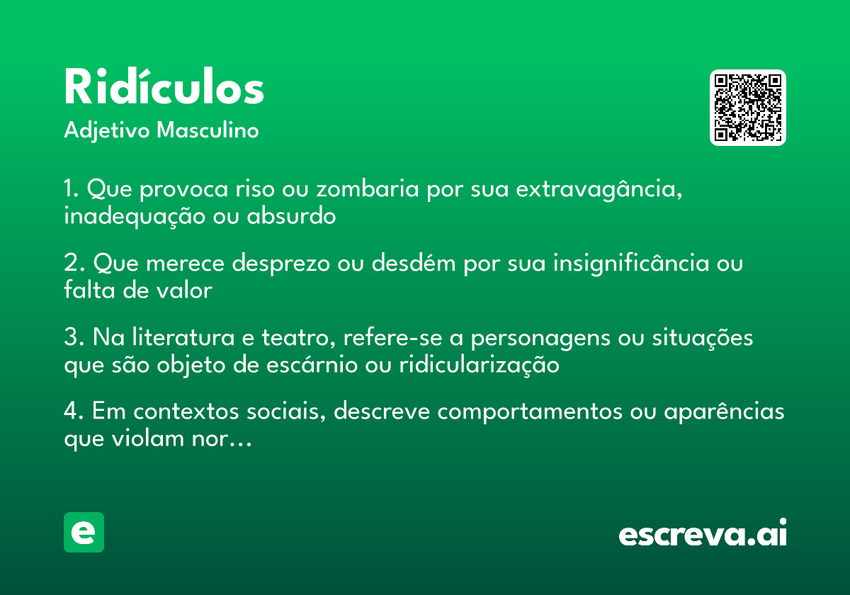 ridículos