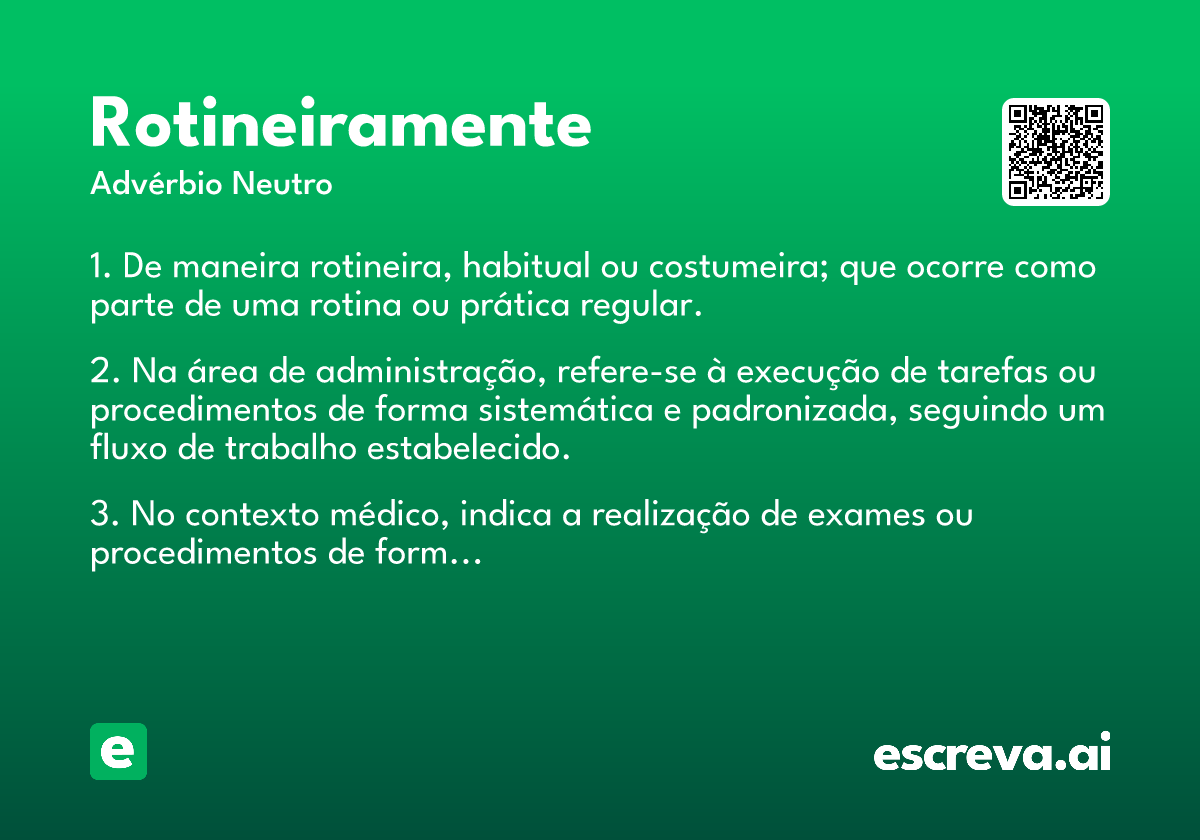 rotineiramente