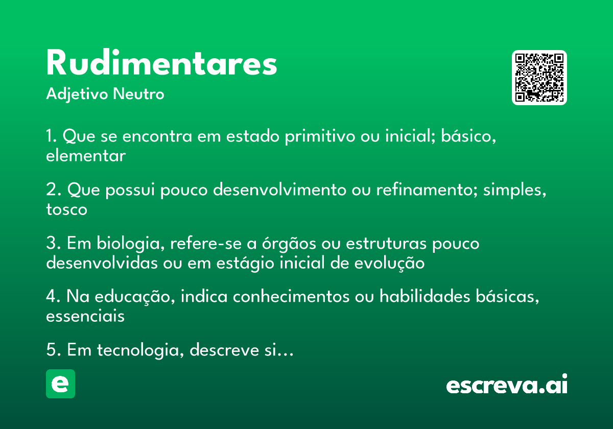 rudimentares