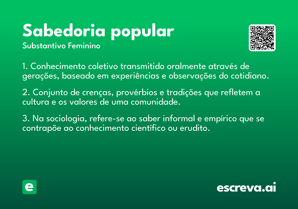 sabedoria popular