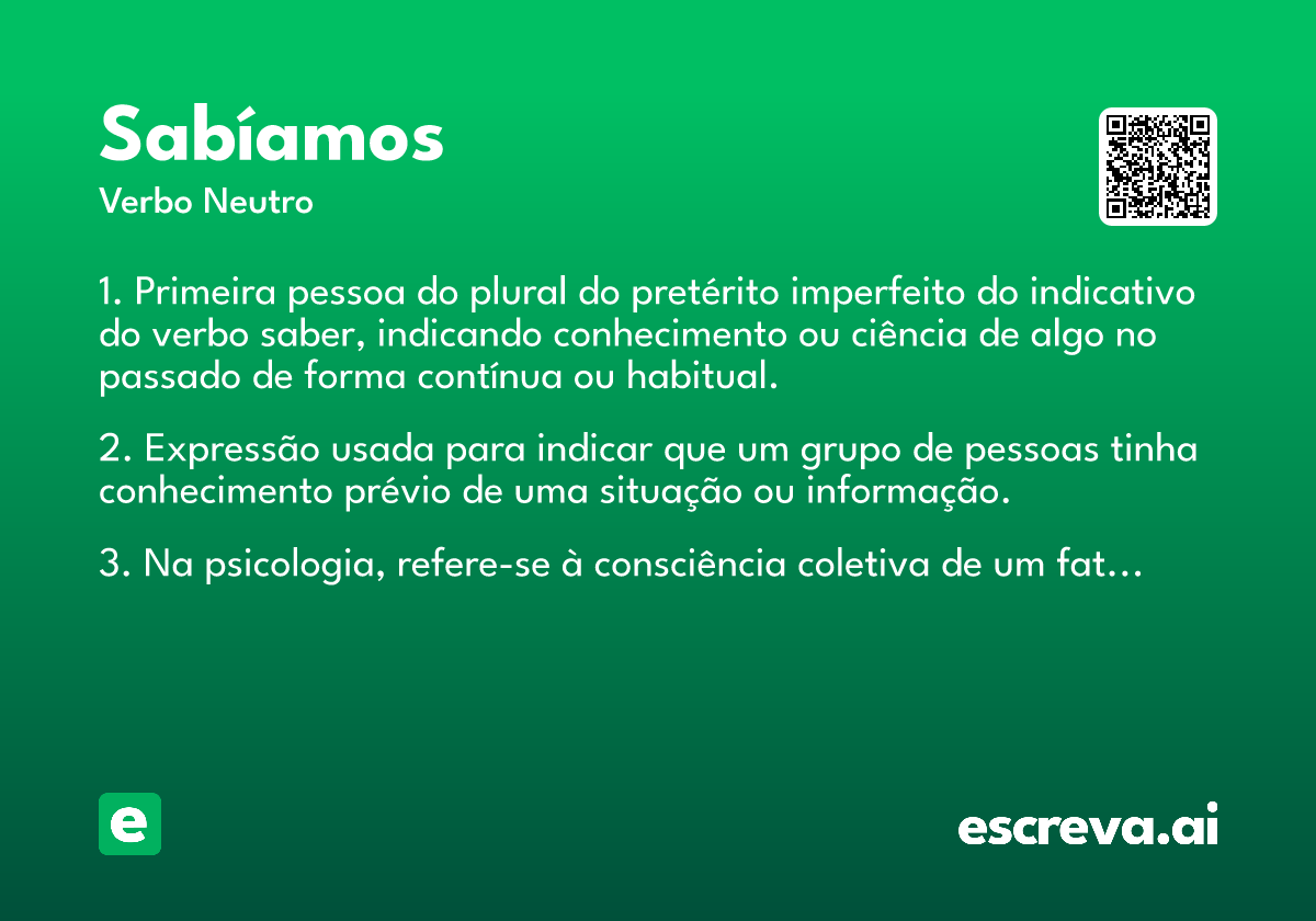 sabíamos