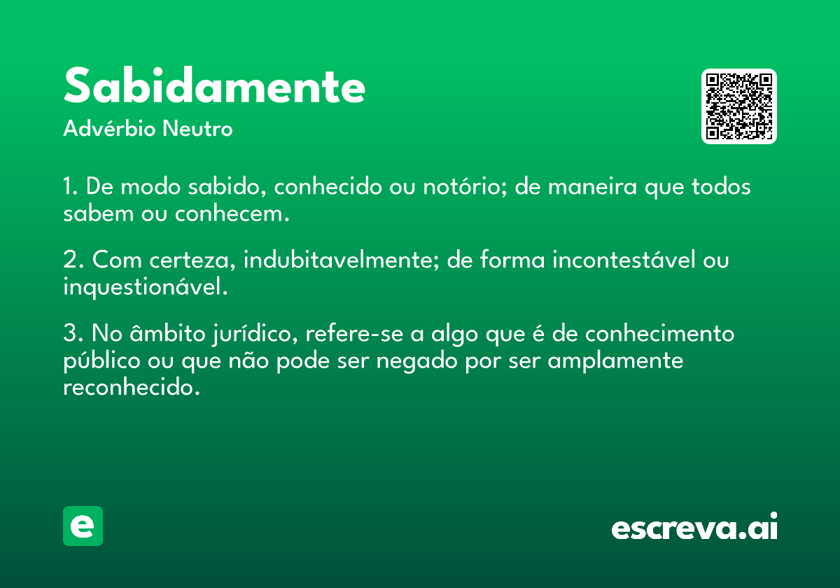 sabidamente
