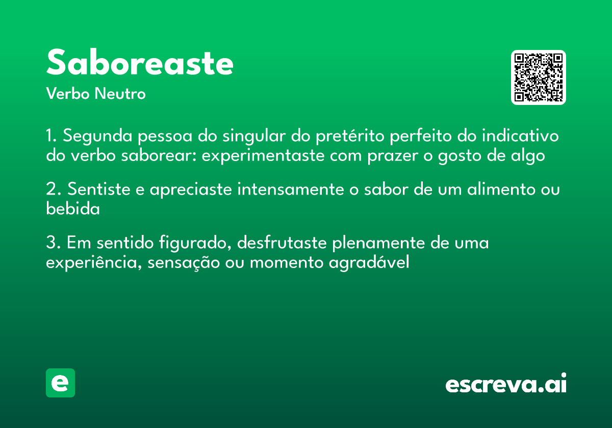 saboreaste