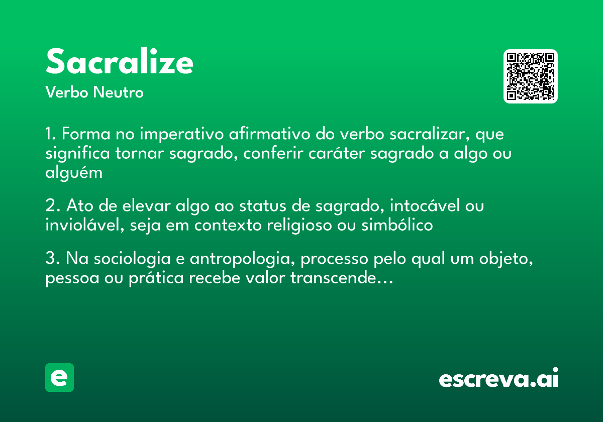sacralize