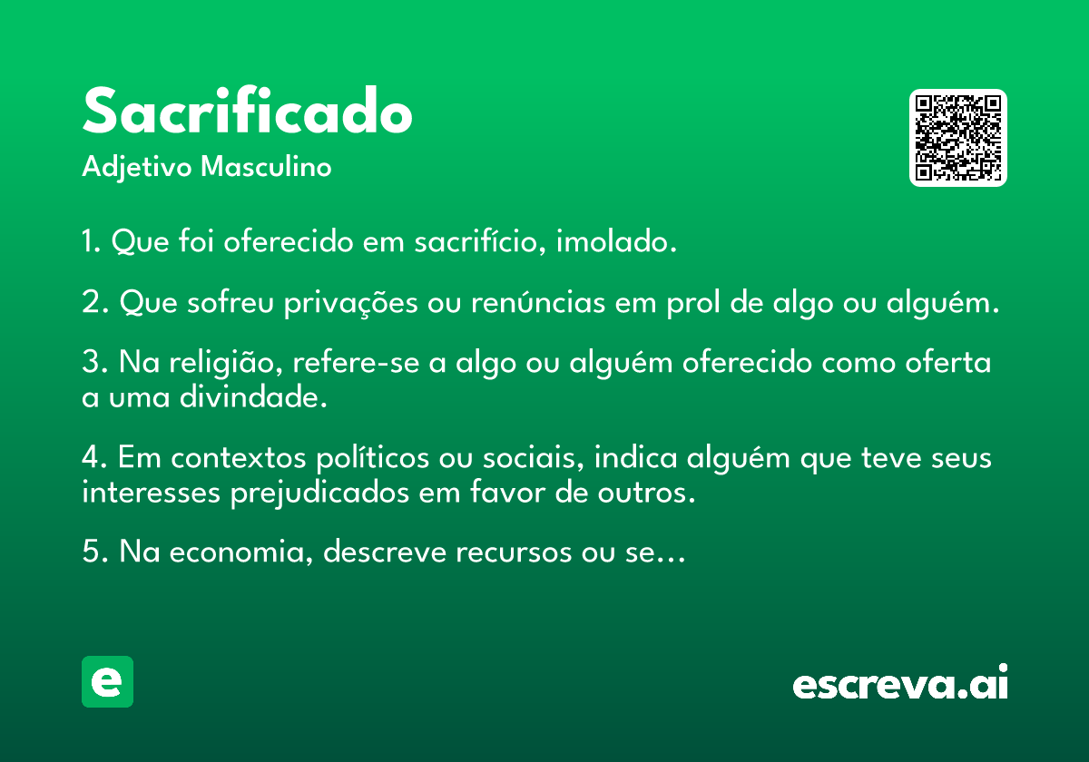 sacrificado