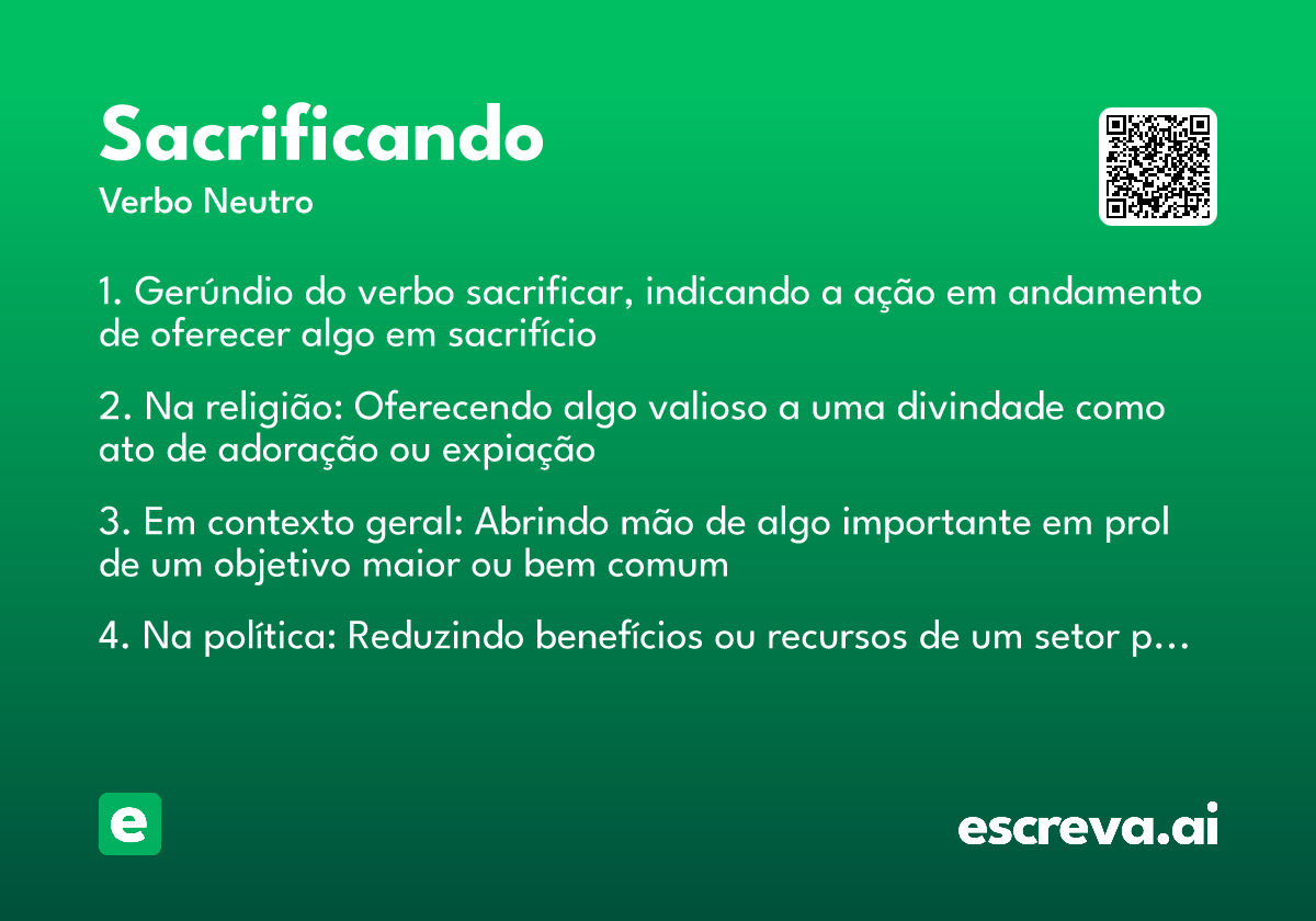 sacrificando