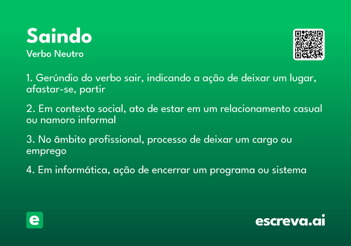saindo