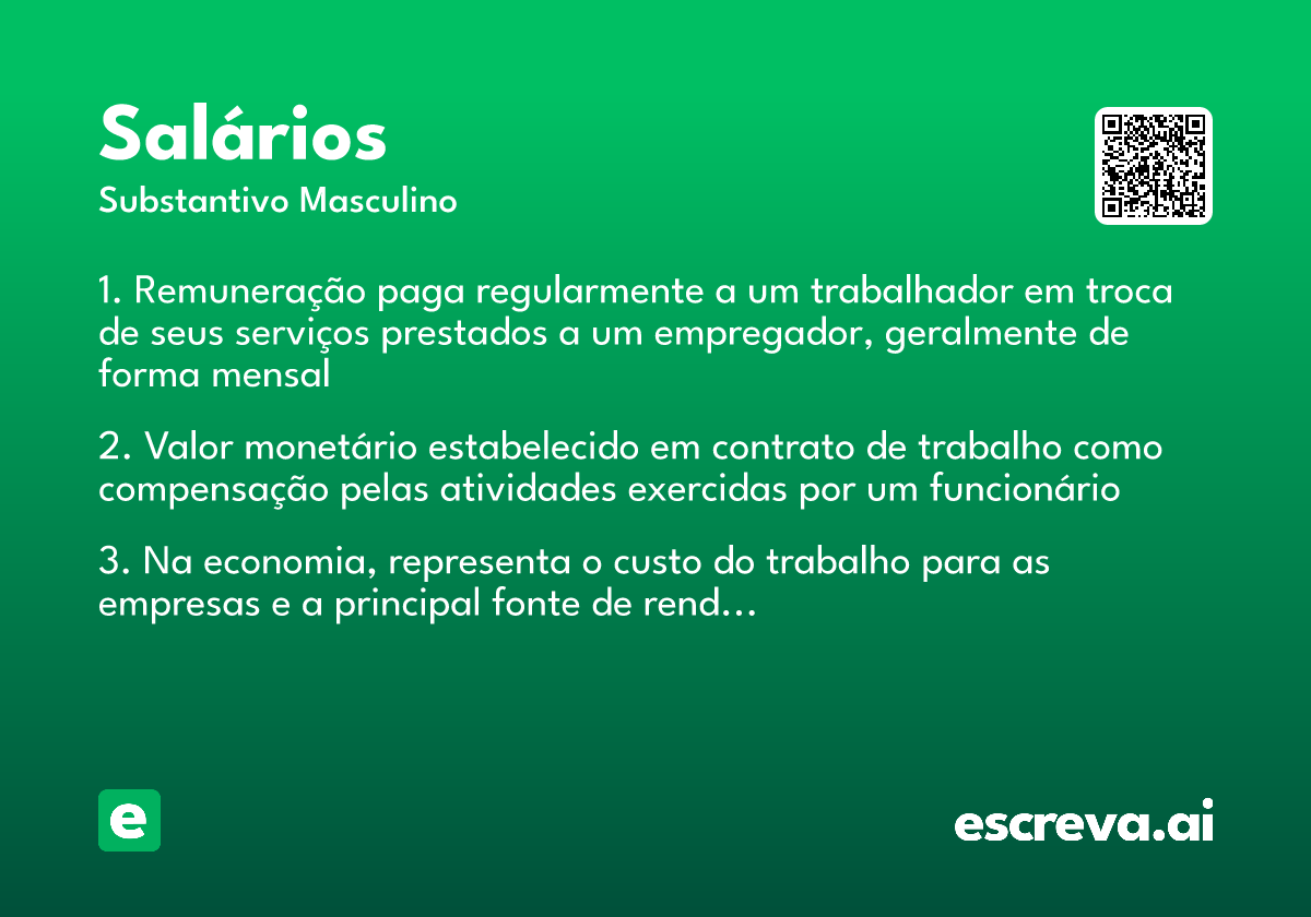salários