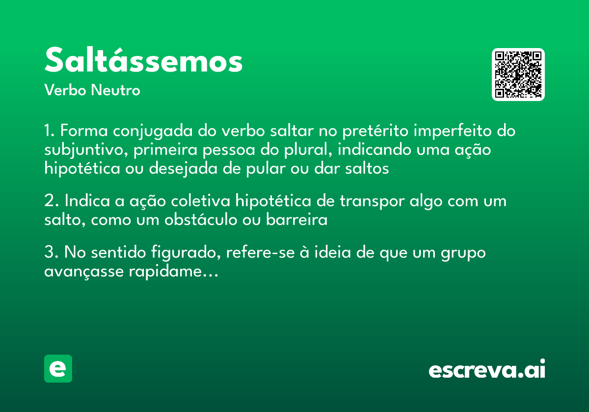 saltássemos