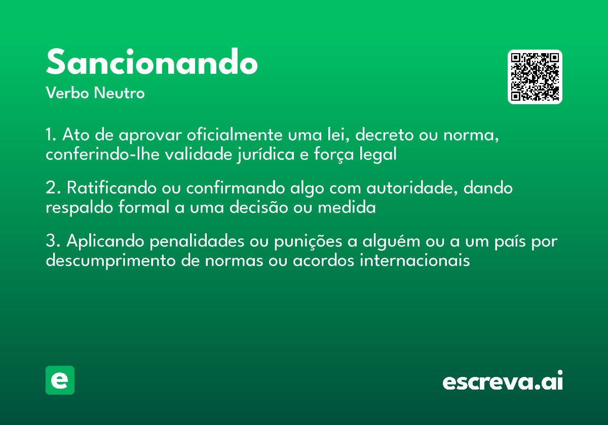 sancionando
