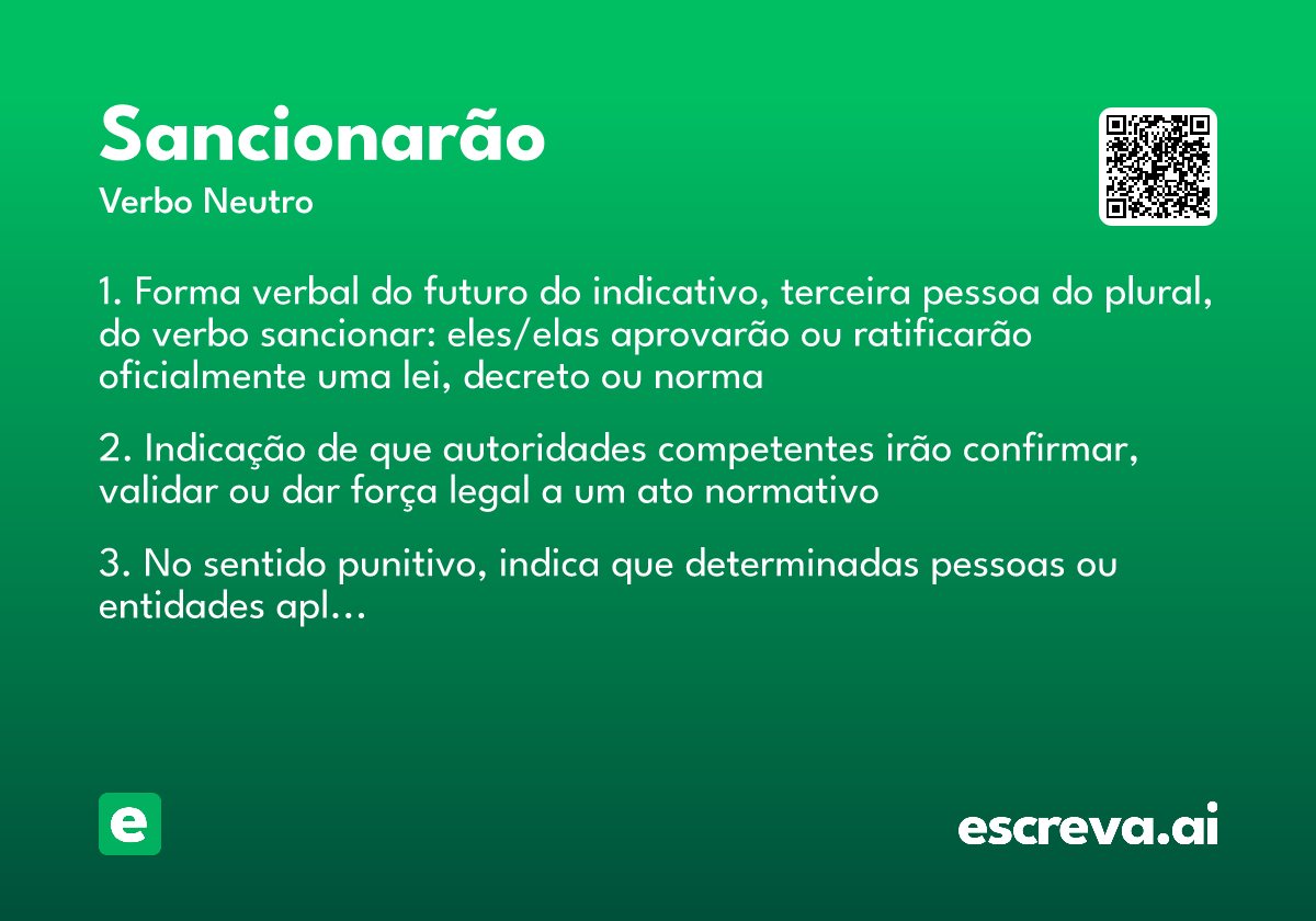 sancionarão
