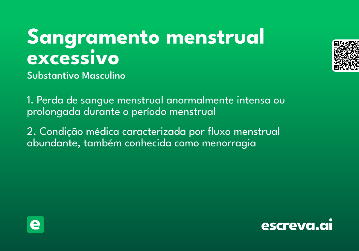 sangramento menstrual excessivo