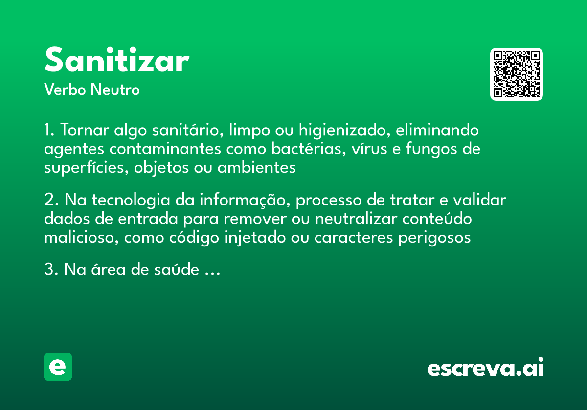 sanitizar