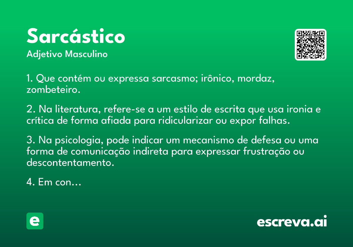 sarcástico