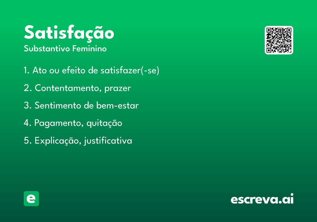 satisfação