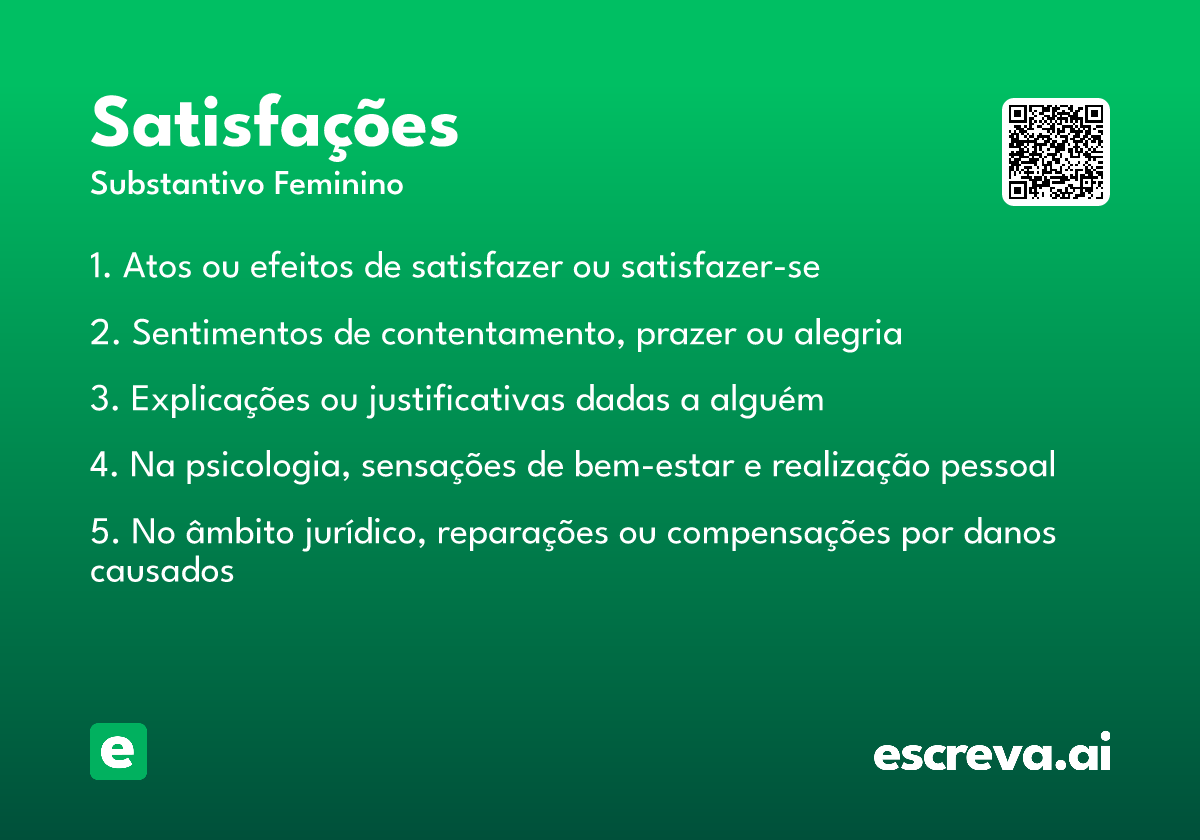 satisfações