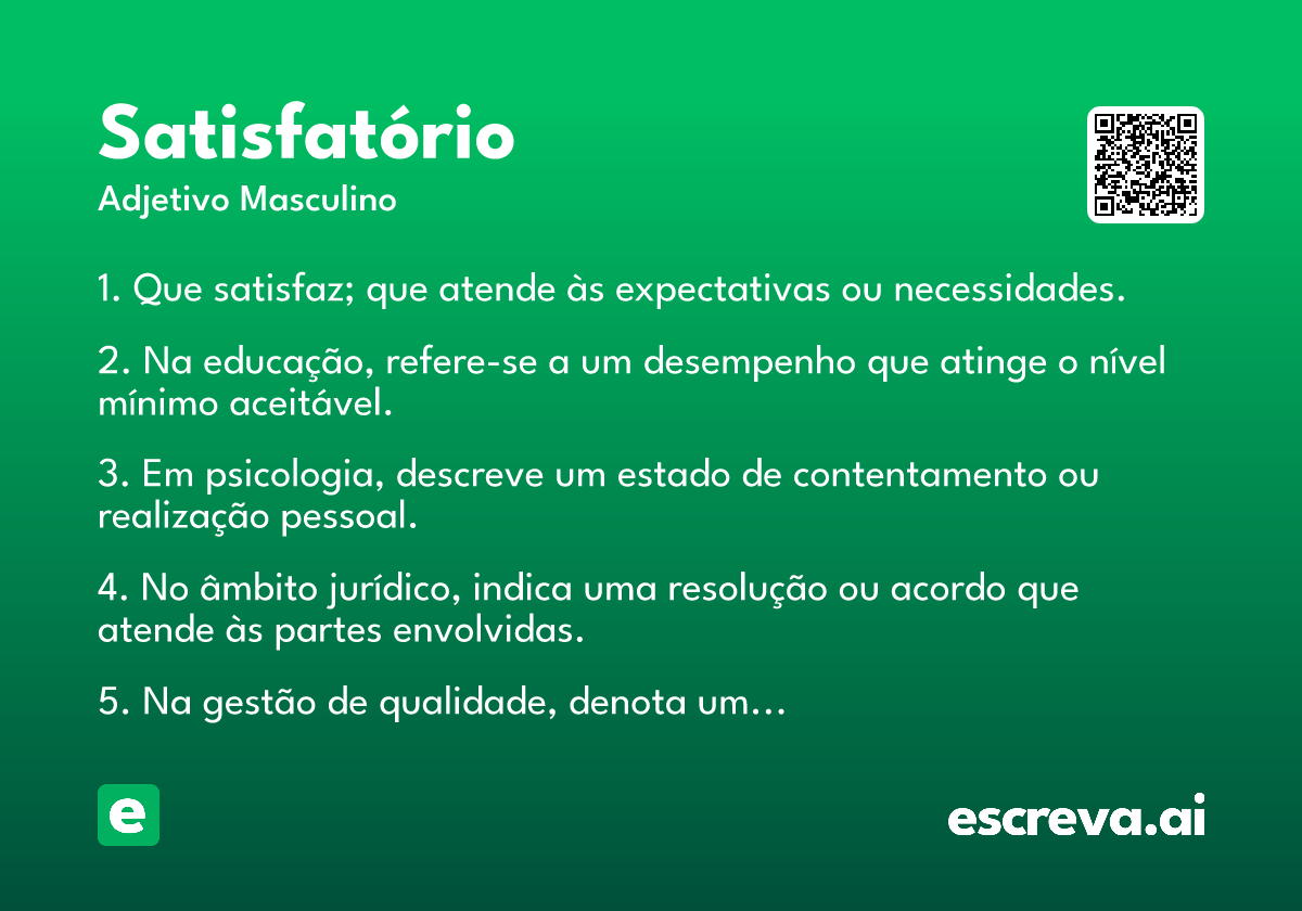satisfatório