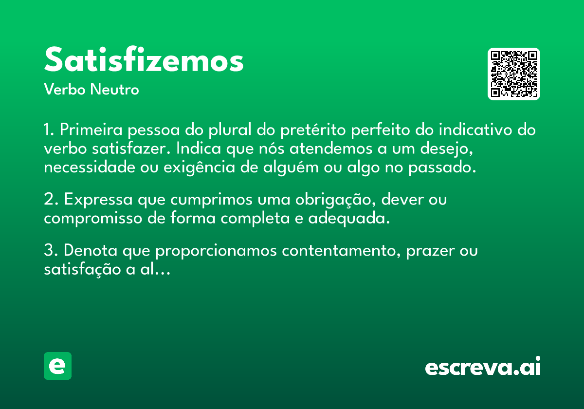 satisfizemos