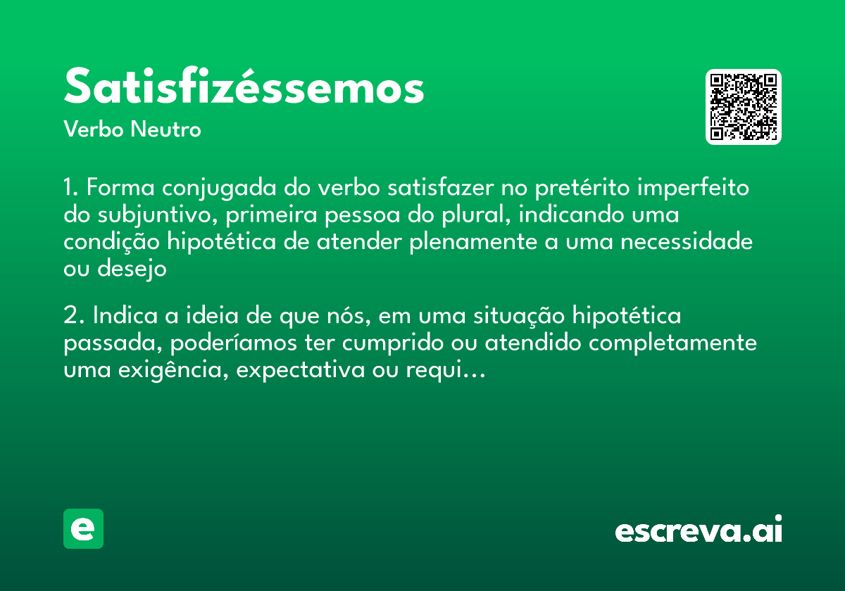 satisfizéssemos