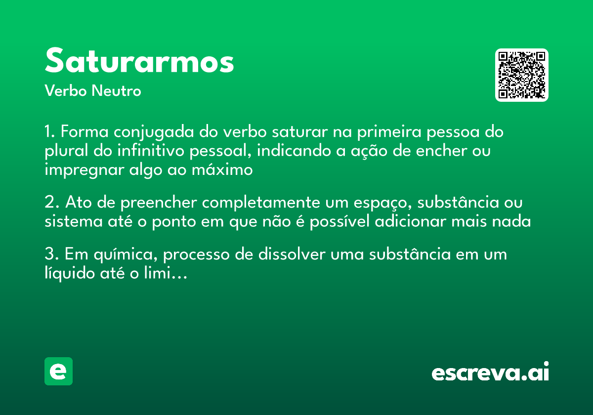 saturarmos