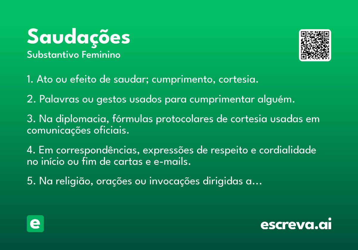 saudações