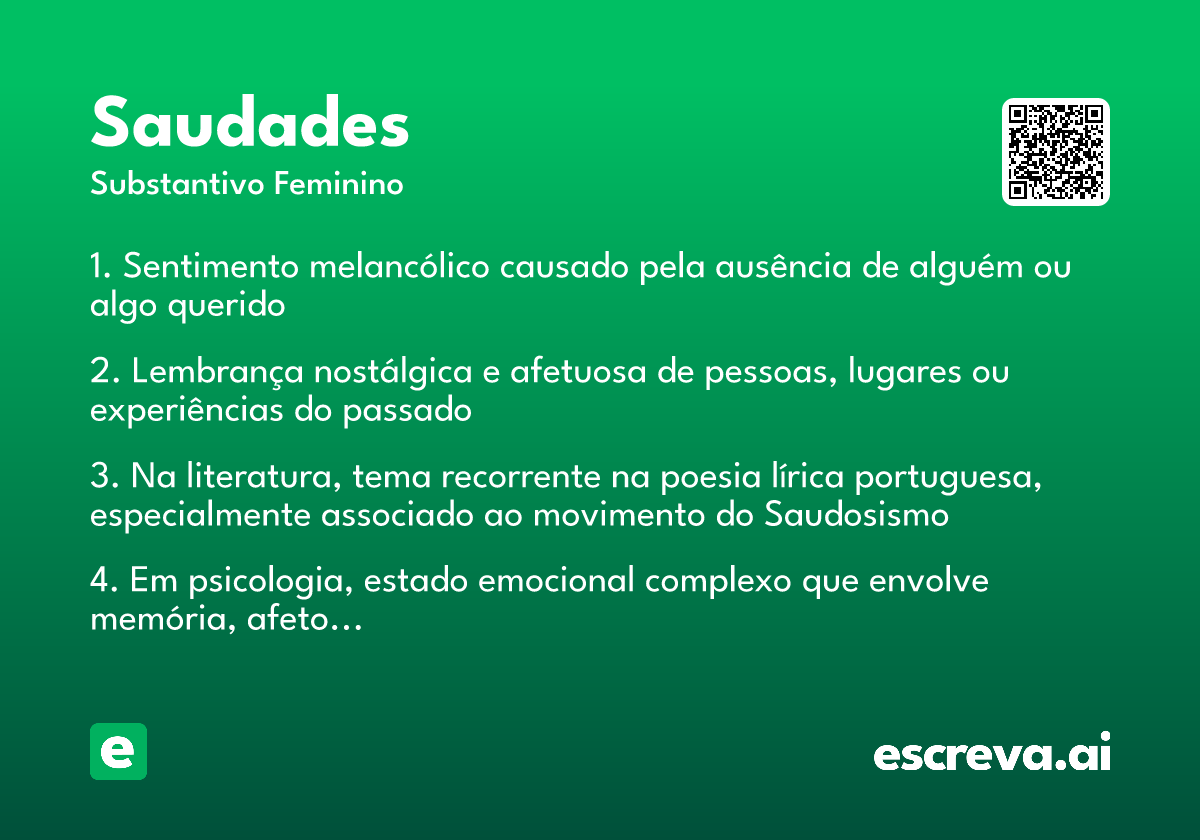 saudades