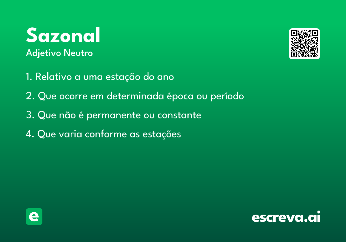 sazonal