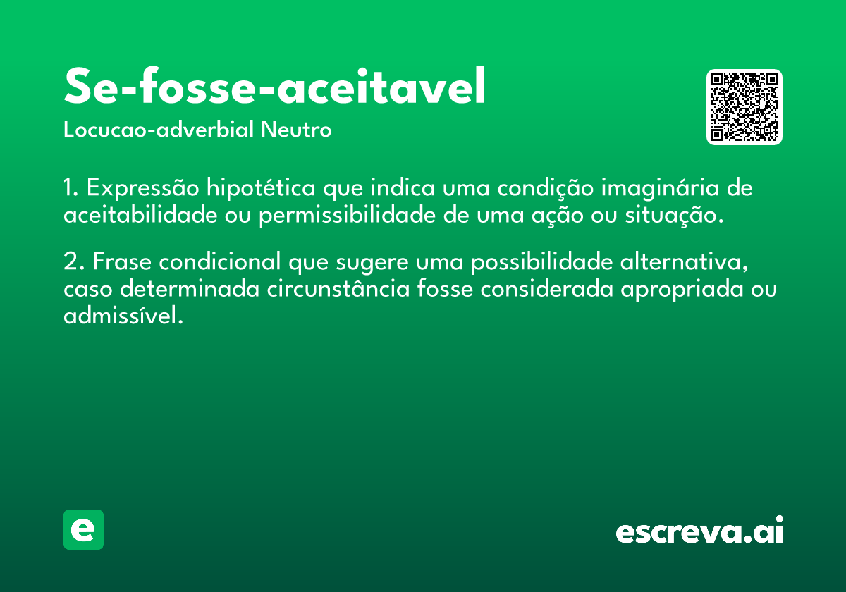 se-fosse-aceitavel