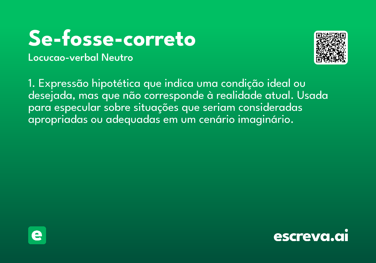 se-fosse-correto