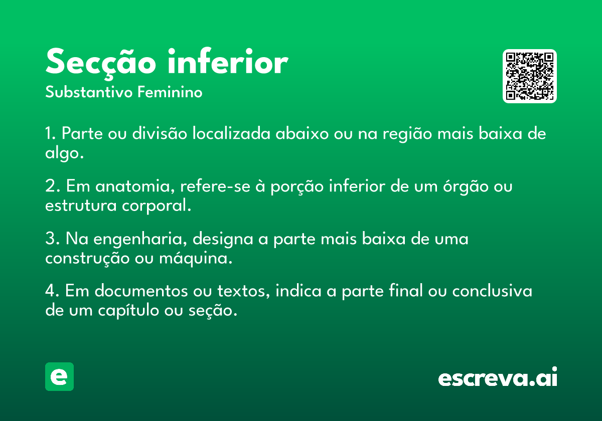 secção inferior