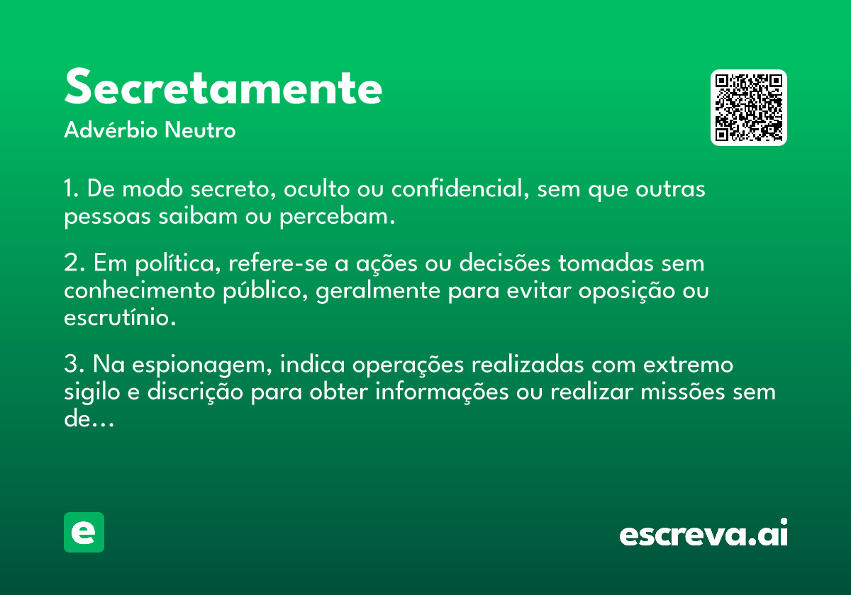 secretamente