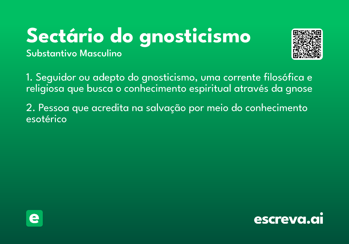 sectário do gnosticismo