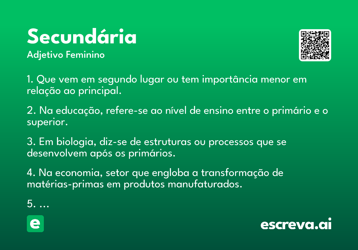 secundária