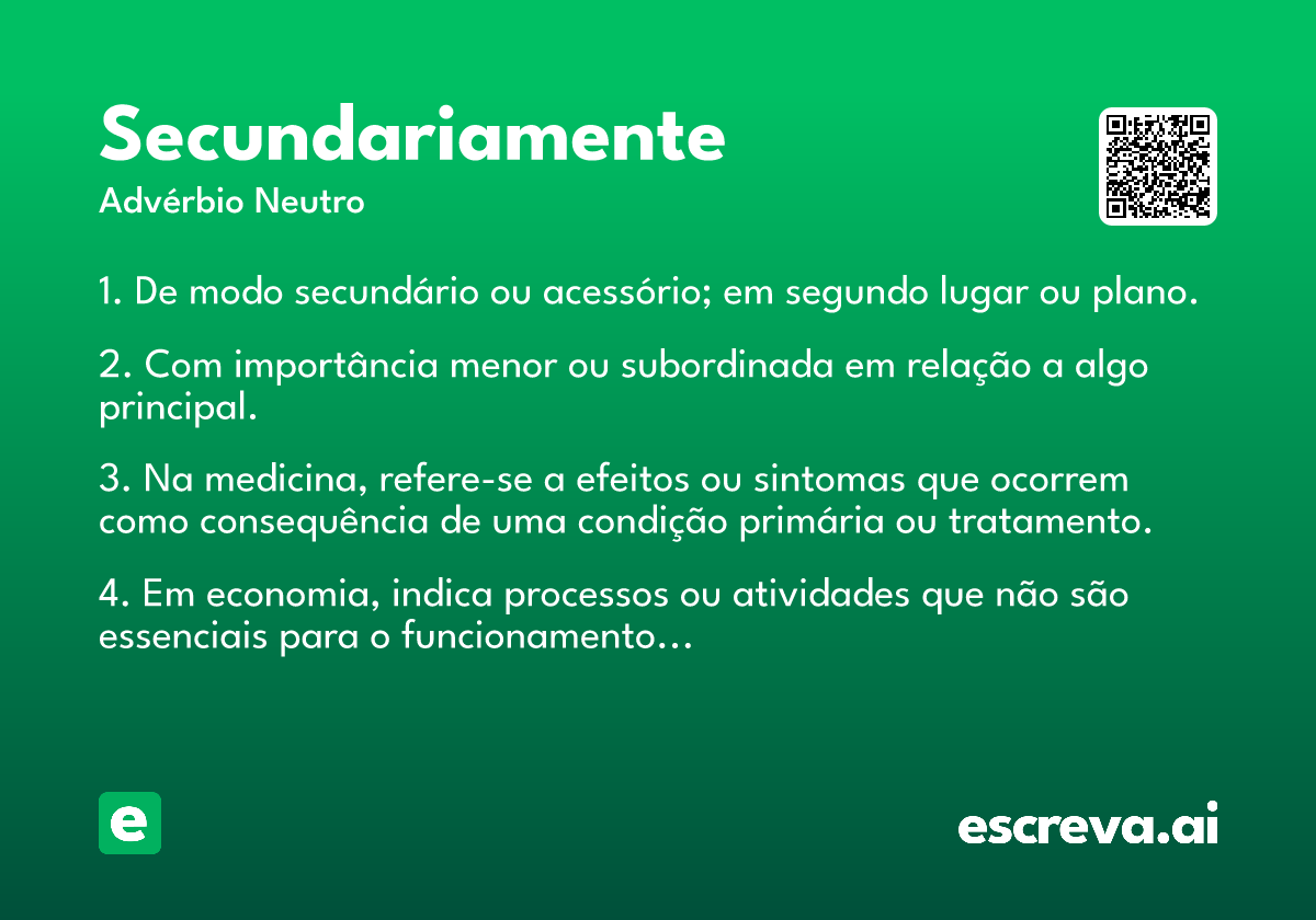 secundariamente