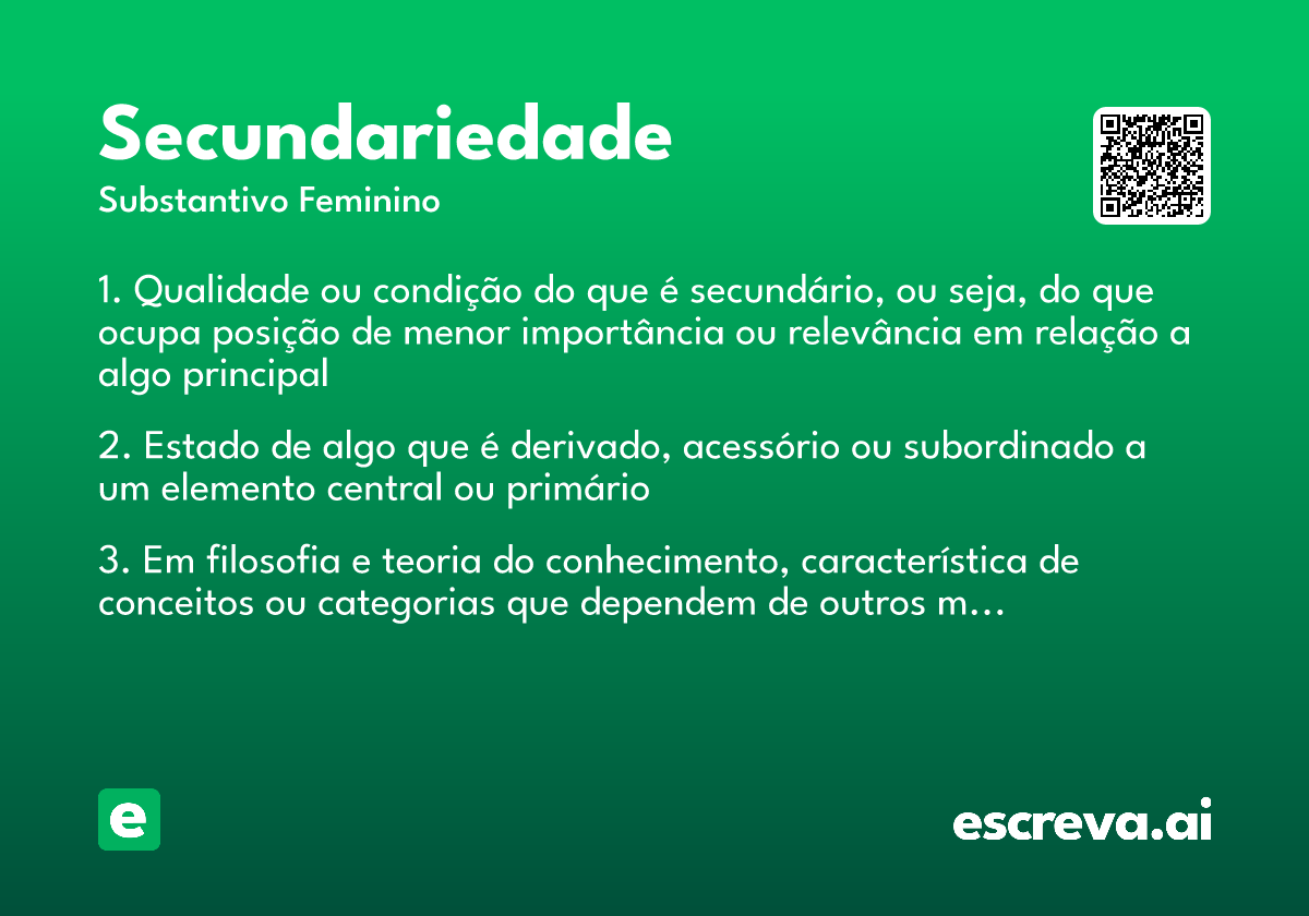 secundariedade