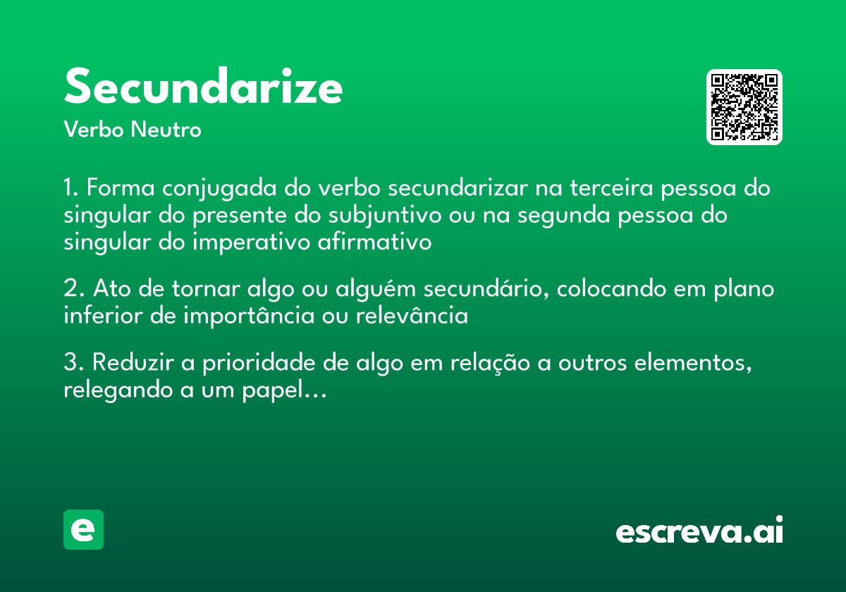 secundarize