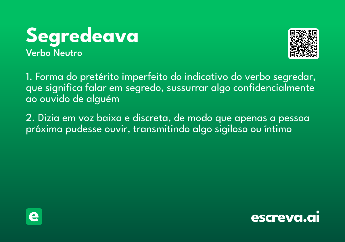 segredeava