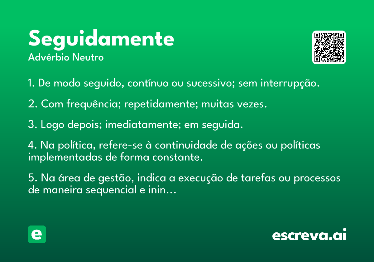 seguidamente