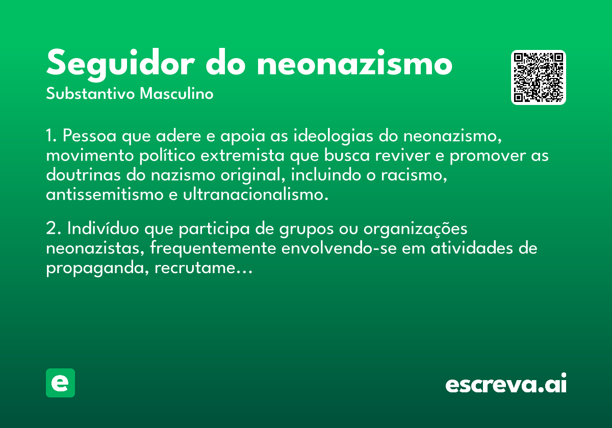 seguidor do neonazismo